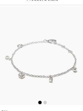 COACH Silver Charm Bracelet with Mini Dangle Charms